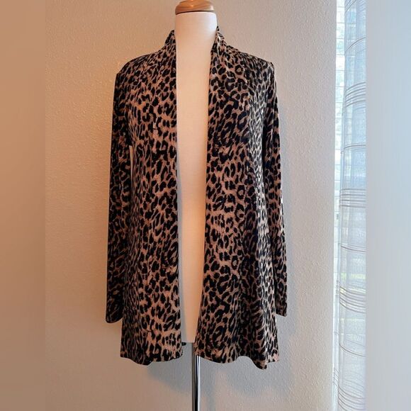NWT Vince Camuto animal print cardigan size Small - Picture 1 of 5